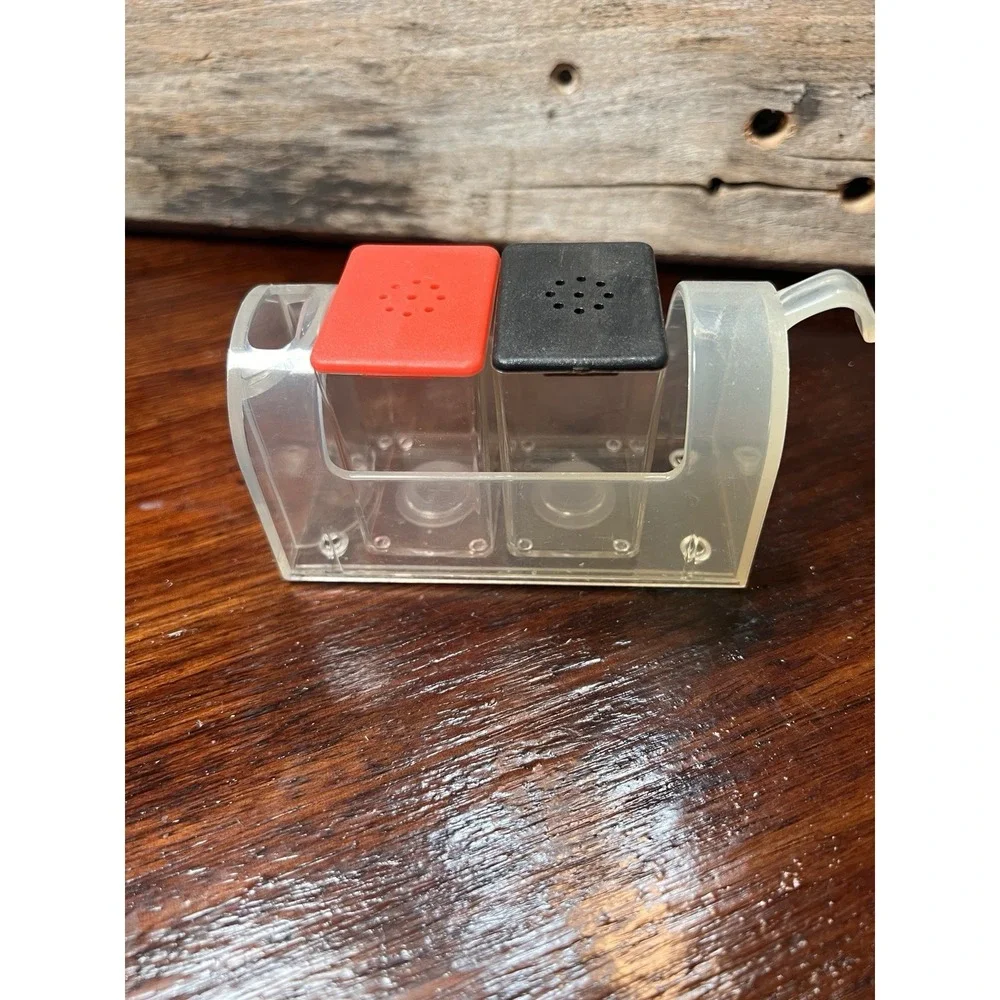 Clear Mailbox Salt‎ And Pepper Shakers With Toothpick Holder Vintage Unique